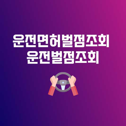 운전면허벌점조회 운전벌점조회