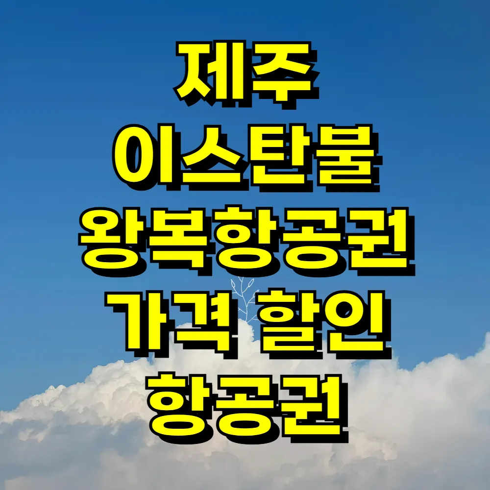 제주 이스탄불 왕복항공권 가격 할인 항공권