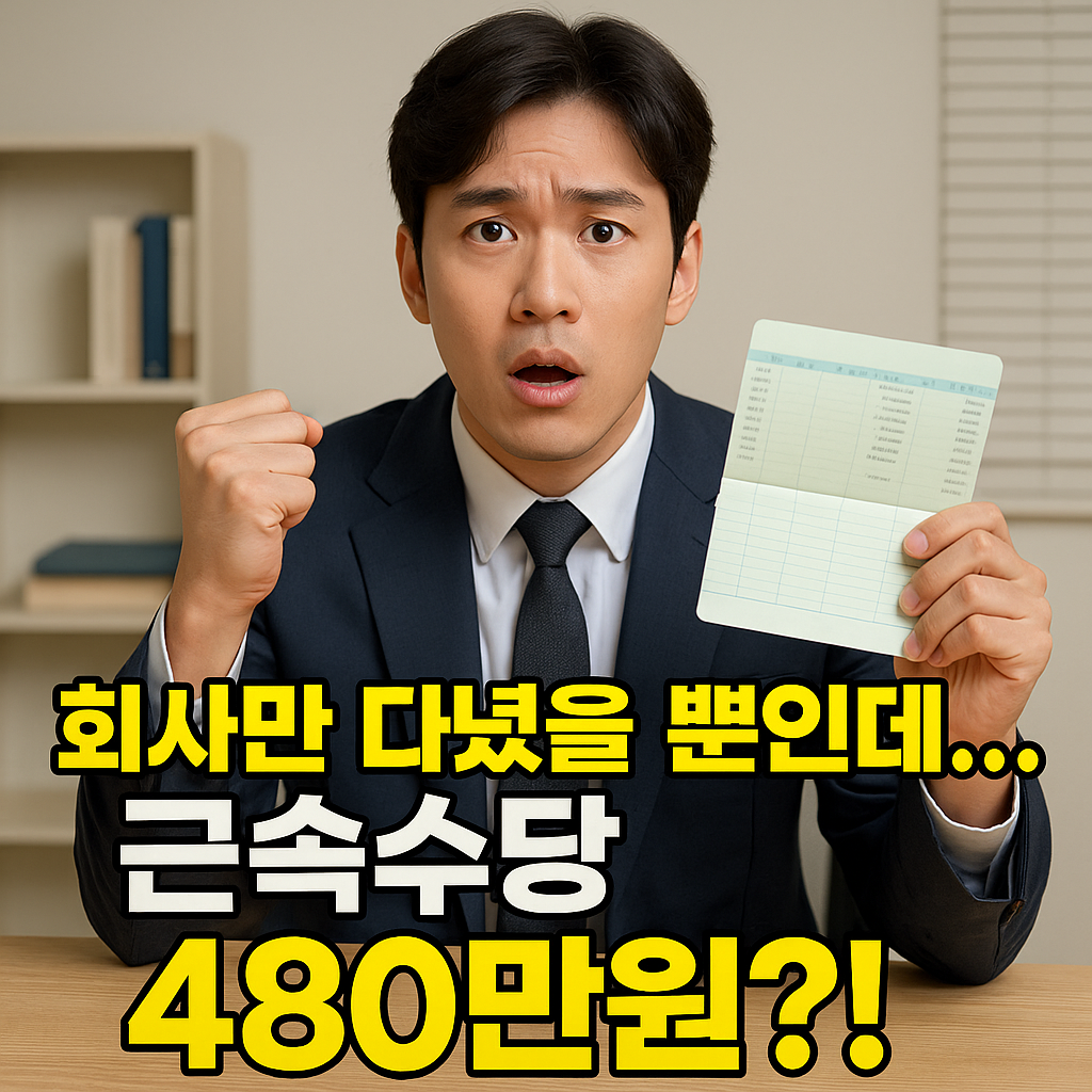 회사만 다녔을 뿐인데 근속수당 480만원