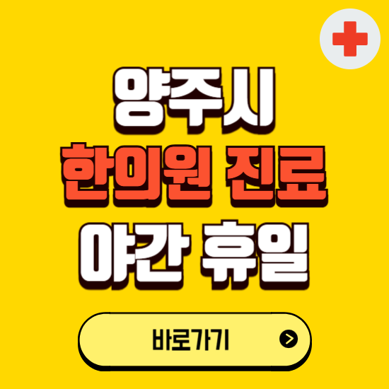 양주시 야간 휴일 한의원 한방병원 찾기 ❘ 24시 일요일 주말 연휴 응급진료 추천 잘하는 곳