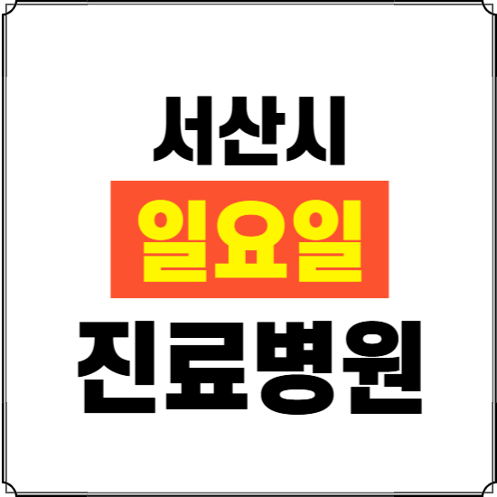 서산시 일요일 진료병원 찾기 ❘ 24시 휴일 주말 응급 야간 심야 문여는 병원