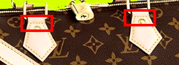 루이비통 스티치 자국 확인 모습