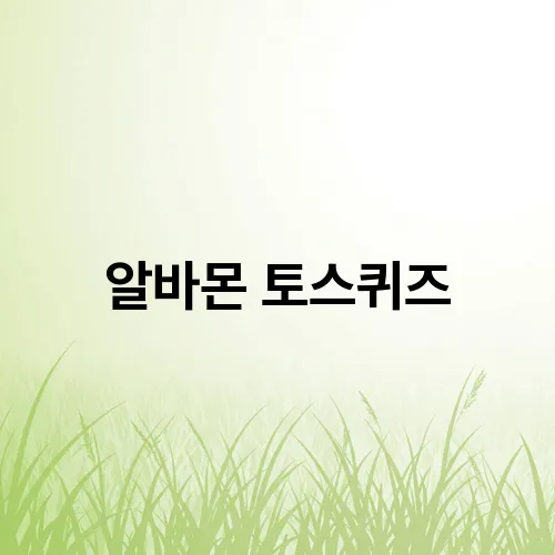 알바몬 토스퀴즈