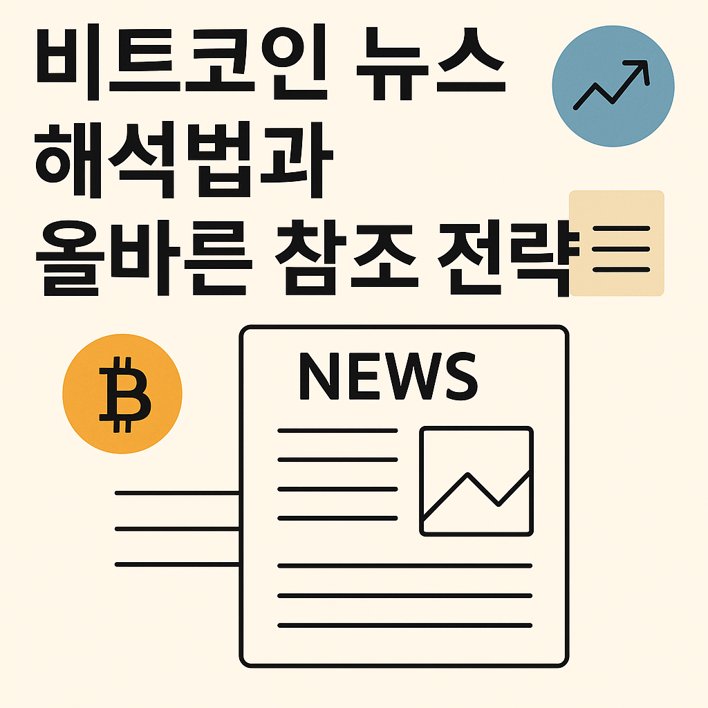 비트코인 뉴스 해석법과 올바른 참조 전략
