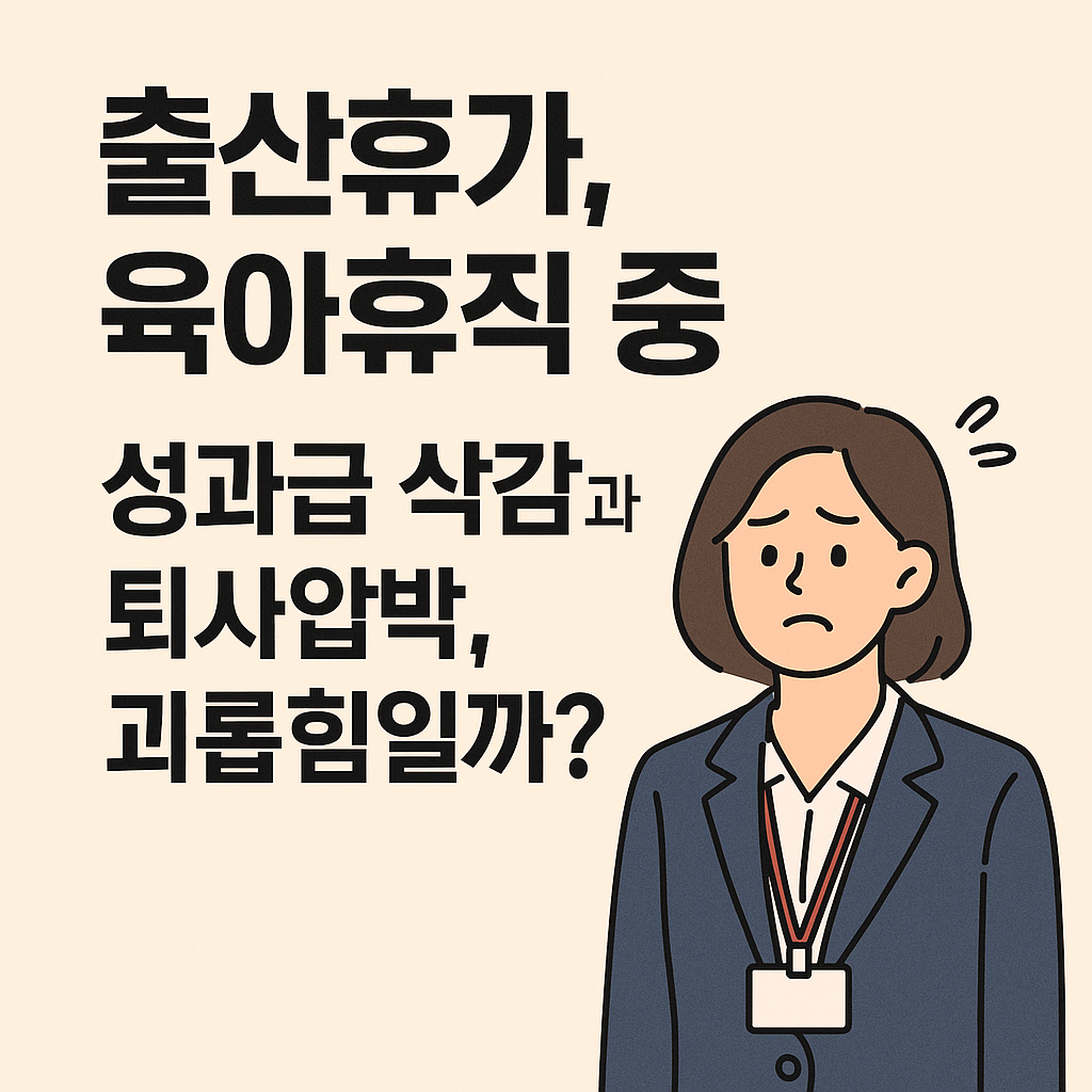 출산휴가, 육아휴직 중 성과급 삭감과 퇴사압박, 괴롭힘일까?