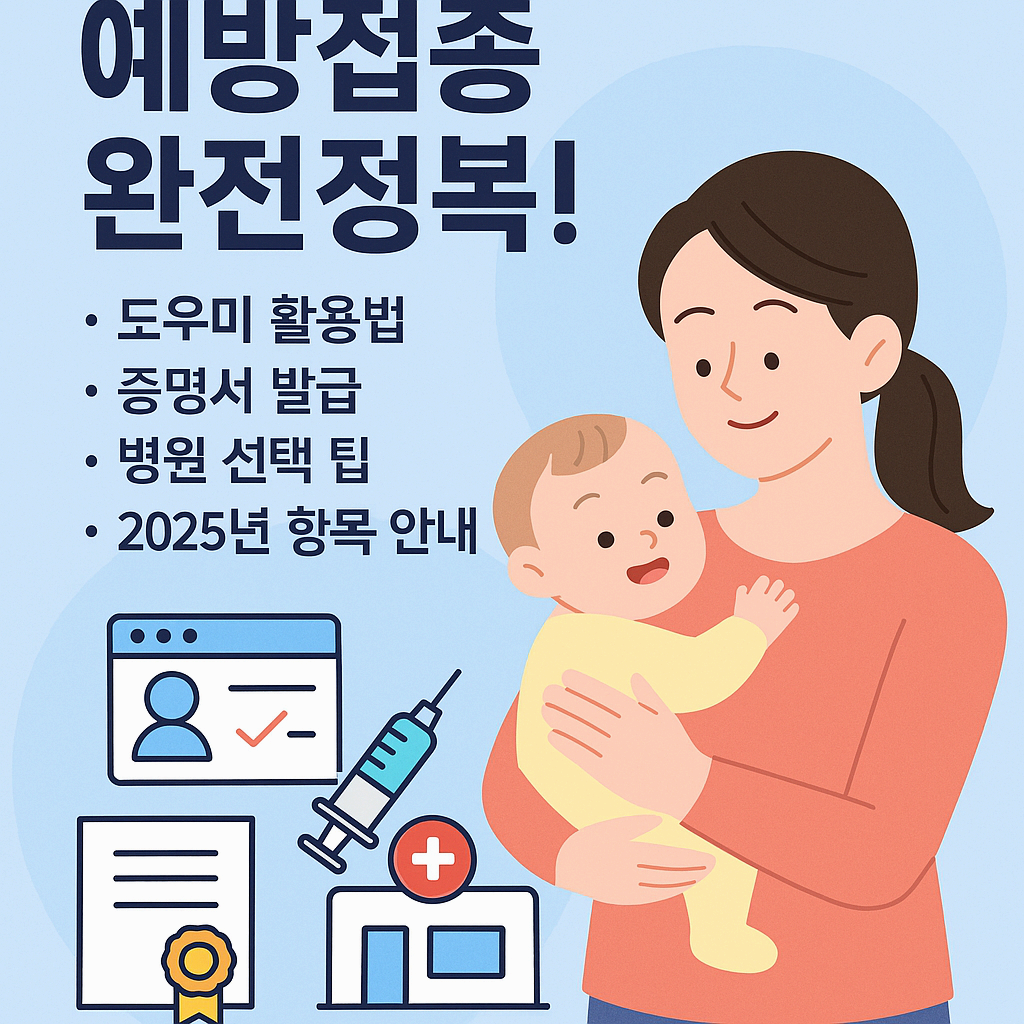 예방접종 완전정복! 도우미 활용법부터 병원 선택까지 한눈에 보기
