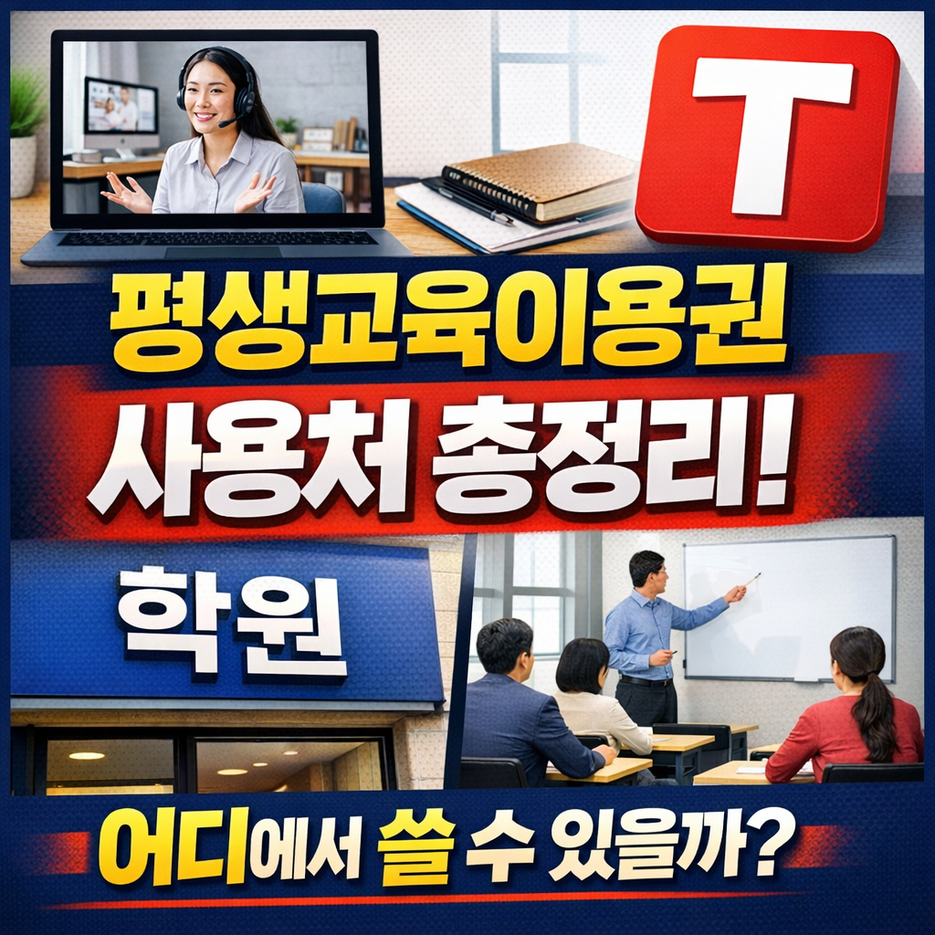 평생교육이용권 사용처와 사용 가능한 교육기관 정리