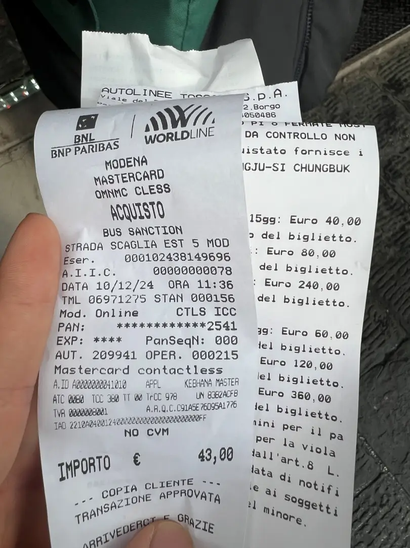 43유로-버스벌금