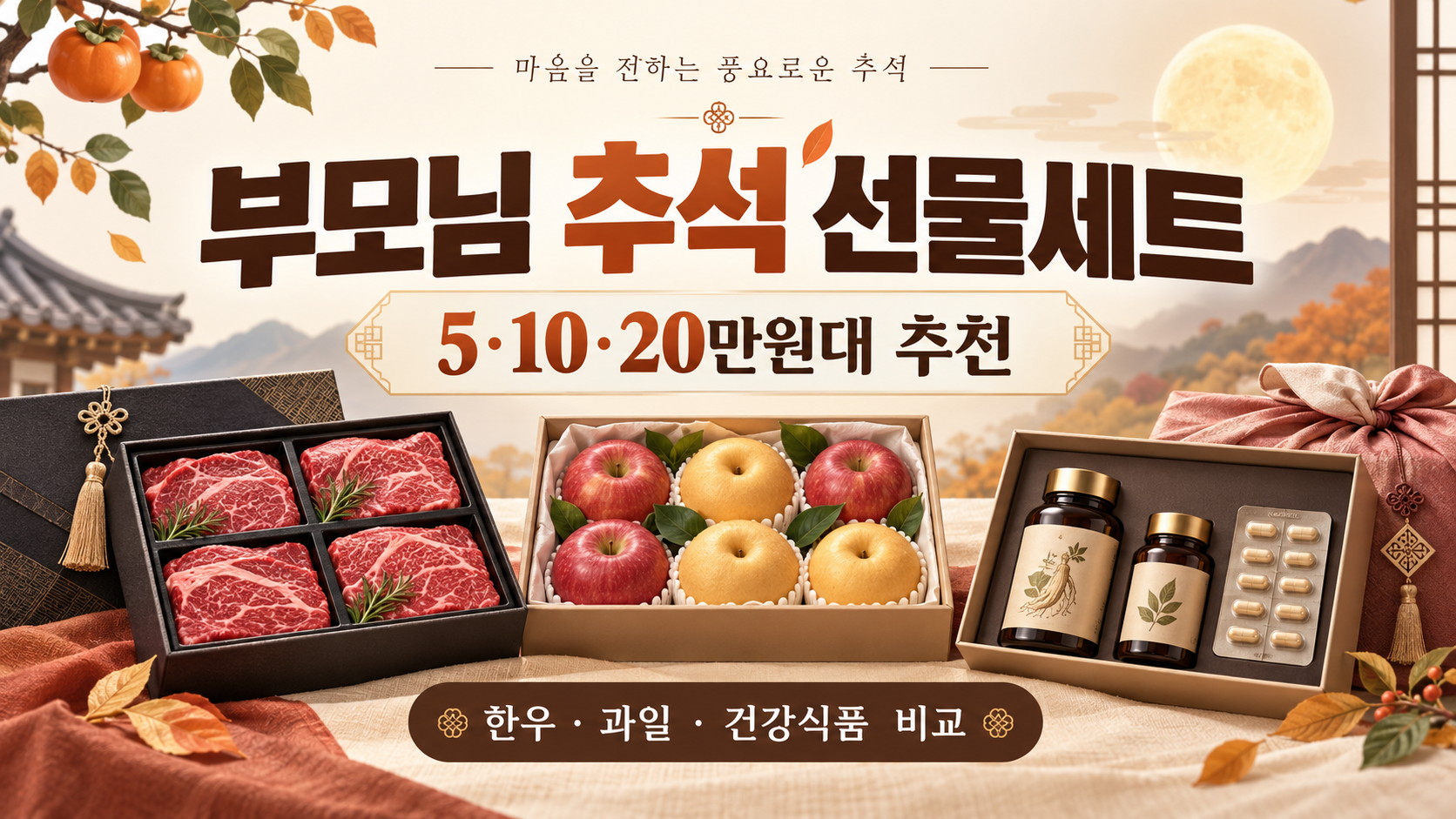 2026 부모님 추석 선물세트 추천｜5만원&middot;10만원&middot;20만원대 고르는 법