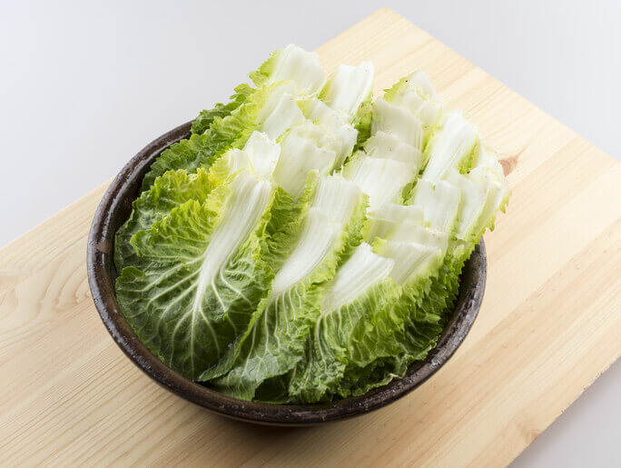 잘 손질한 봄동 잎파리