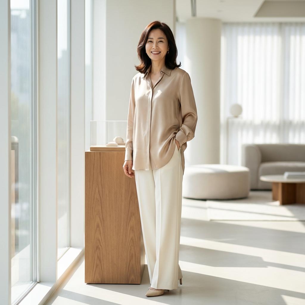 4060 여성 뱃살커버 코디 솔직 후기