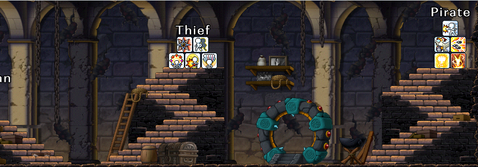 크림슨우드 파퀘 2맵 우측 직업 자리 참고