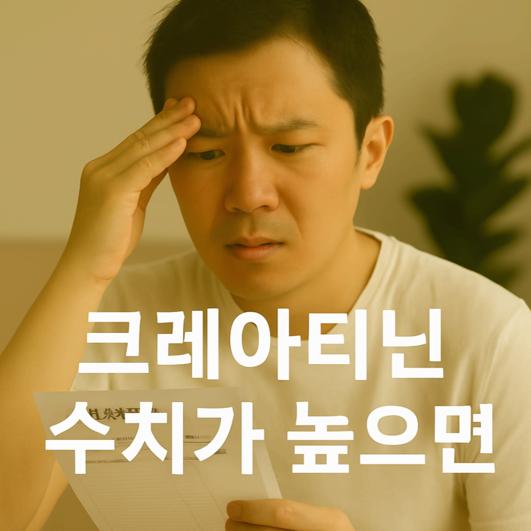 크레아티닌 수치가 높으면 신장 기능 저하 신호일 수 있어요.