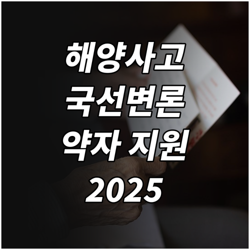2025 해양사고 국선 심판변론인 지..