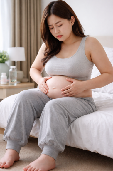 아침에 일어나면 몸이 부어 걱정하는 모습