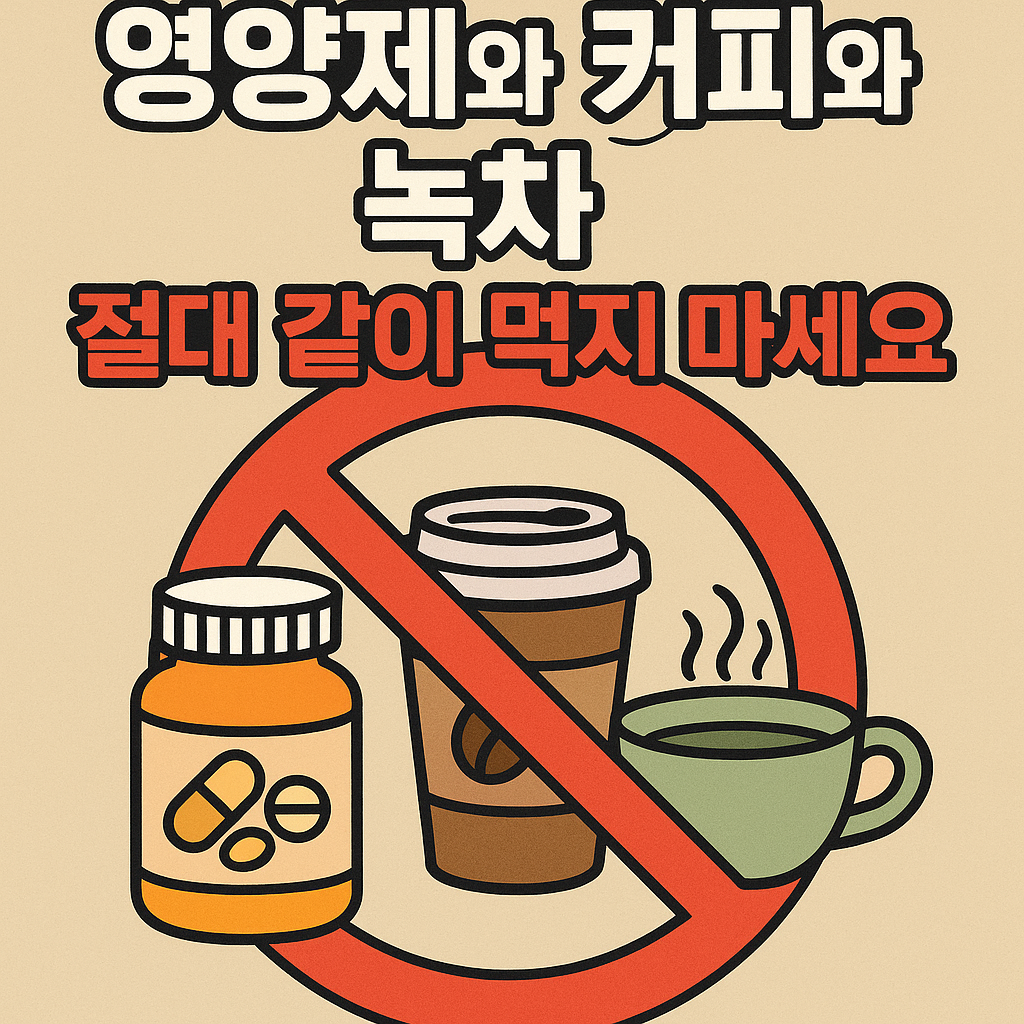 영양제와 커피와 녹차 절대 같이 먹지 마세요
