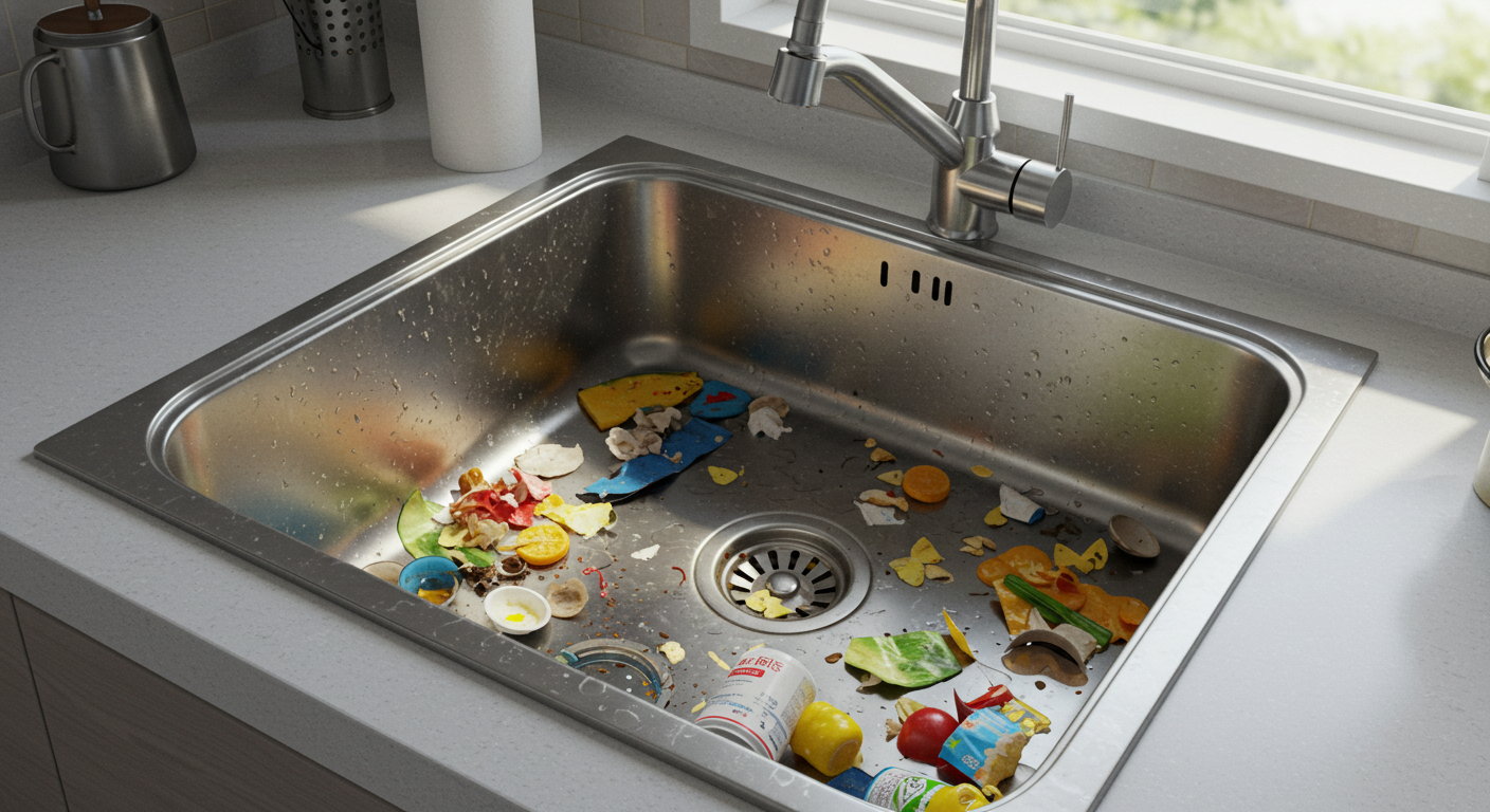 음식물쓰레기, 하수구, 환경오염