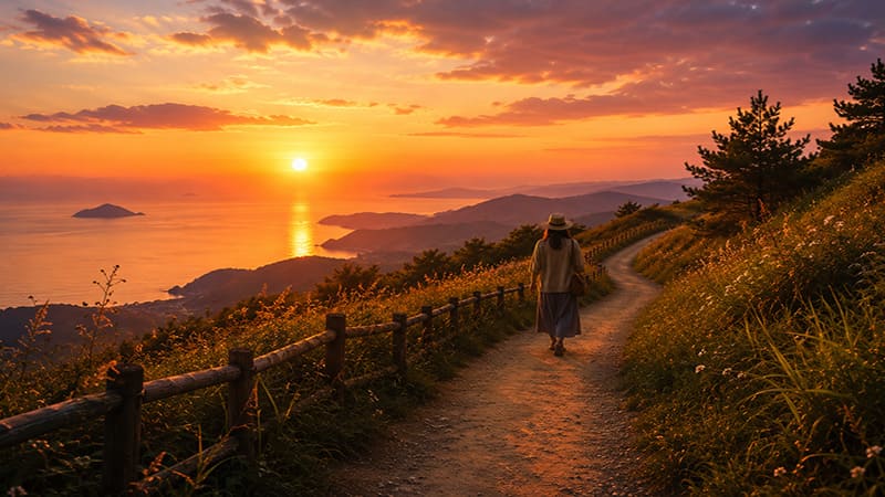 <img src="sunset-life-path.jpg" alt="인생의 황혼과 희망">