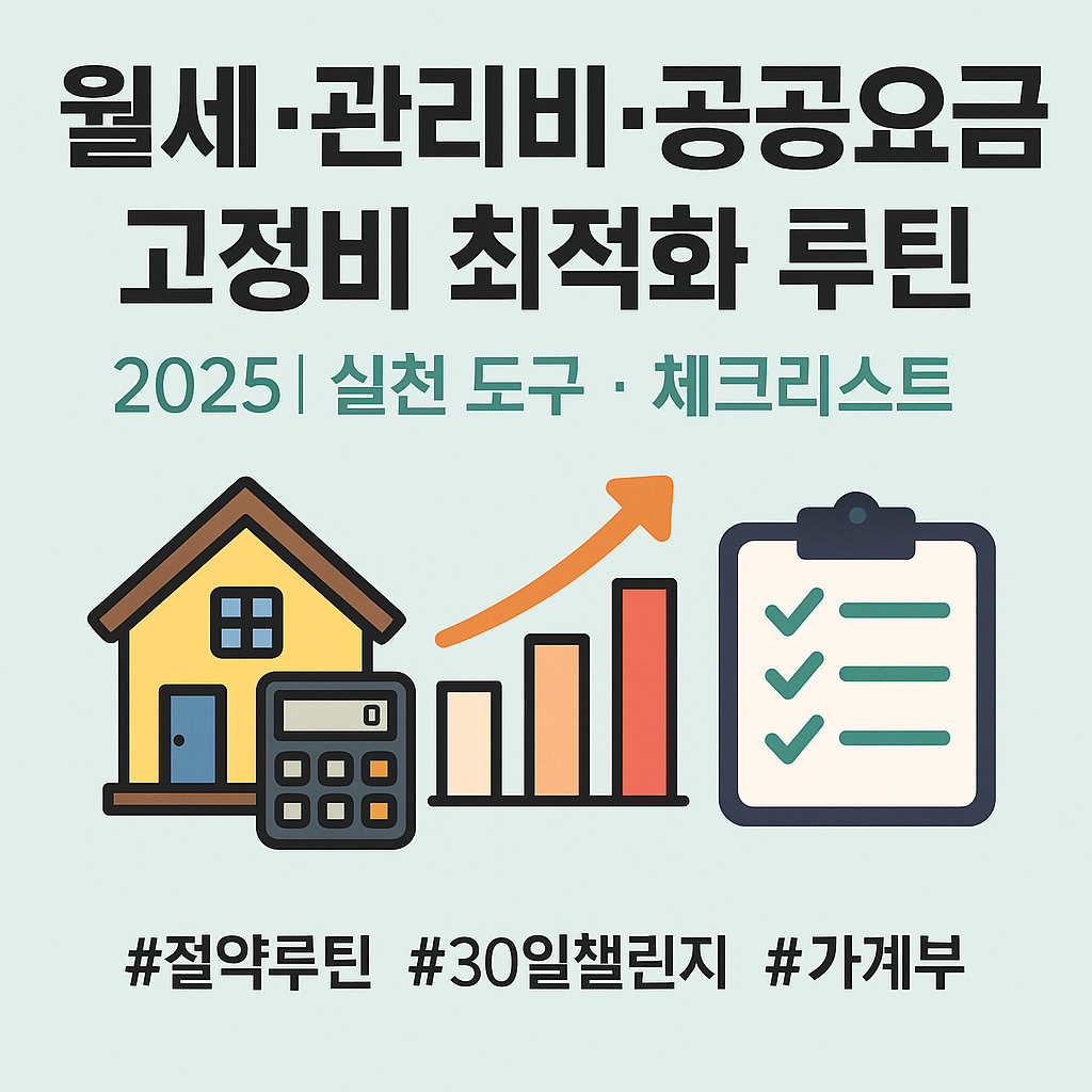 월세&middot;관리비&middot;공공요금 고정비 최적화 루틴 이미지