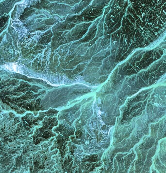 하늘에서 본 바다