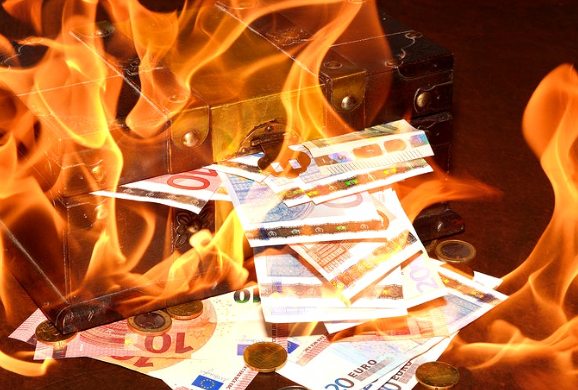 경기 침체를 비유적으로 보여주는 사진