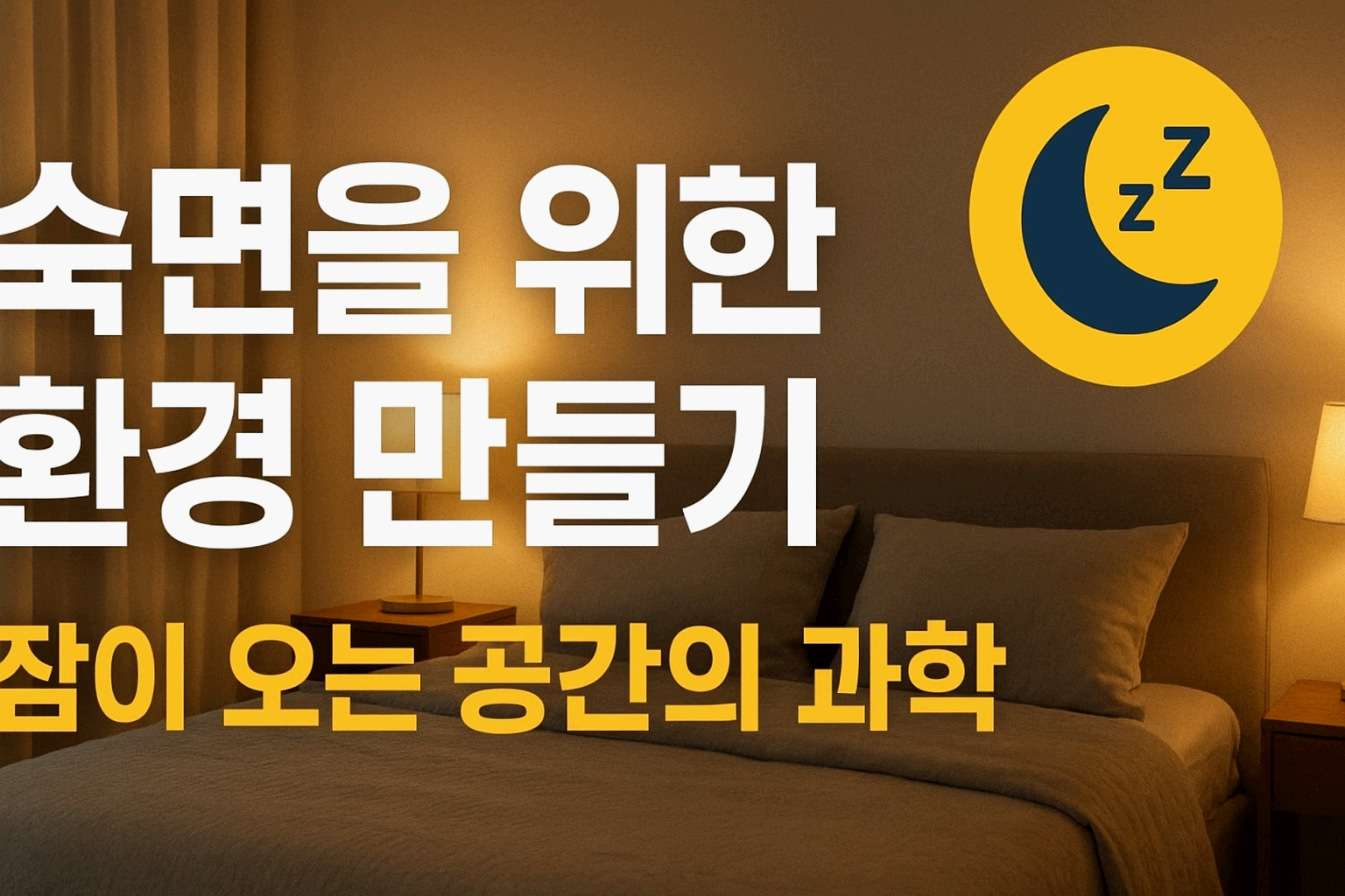 수면건강, “잘 자야 진짜 산다” - 5. 숙면을 위한 환경 만들기(잠이 오는 공간의 과학)