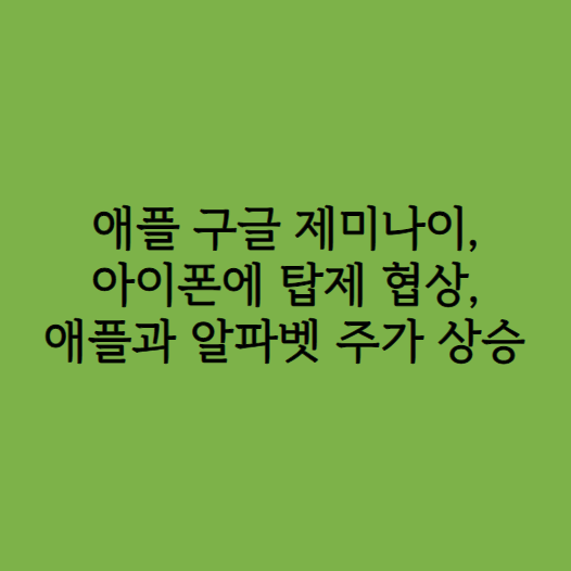 애플 구글 제미나이