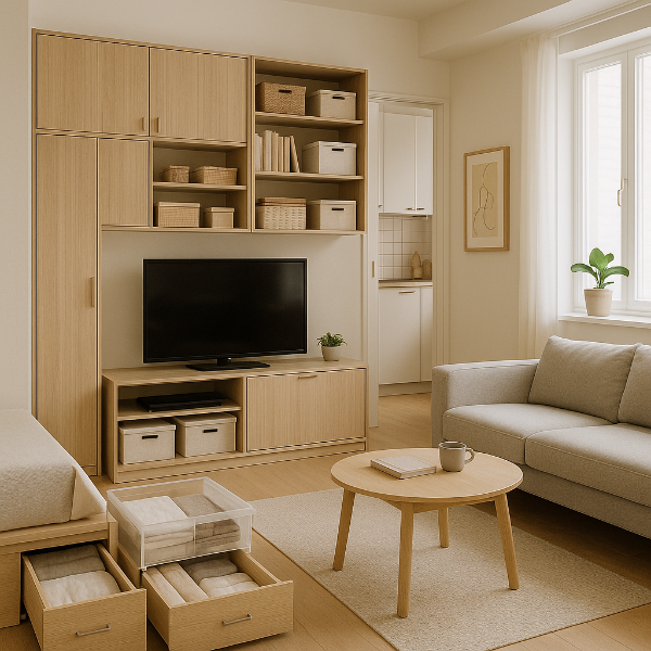 작은 집을 넓게 보이게 하는 스마트 수납 사진