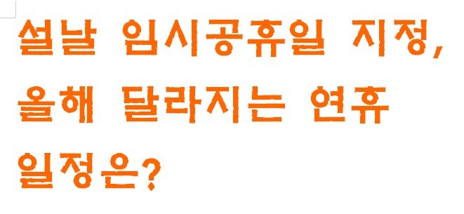 2025년 설날 임시공휴일 지정&amp;#44; 올해 달라지는 연휴 일정은?