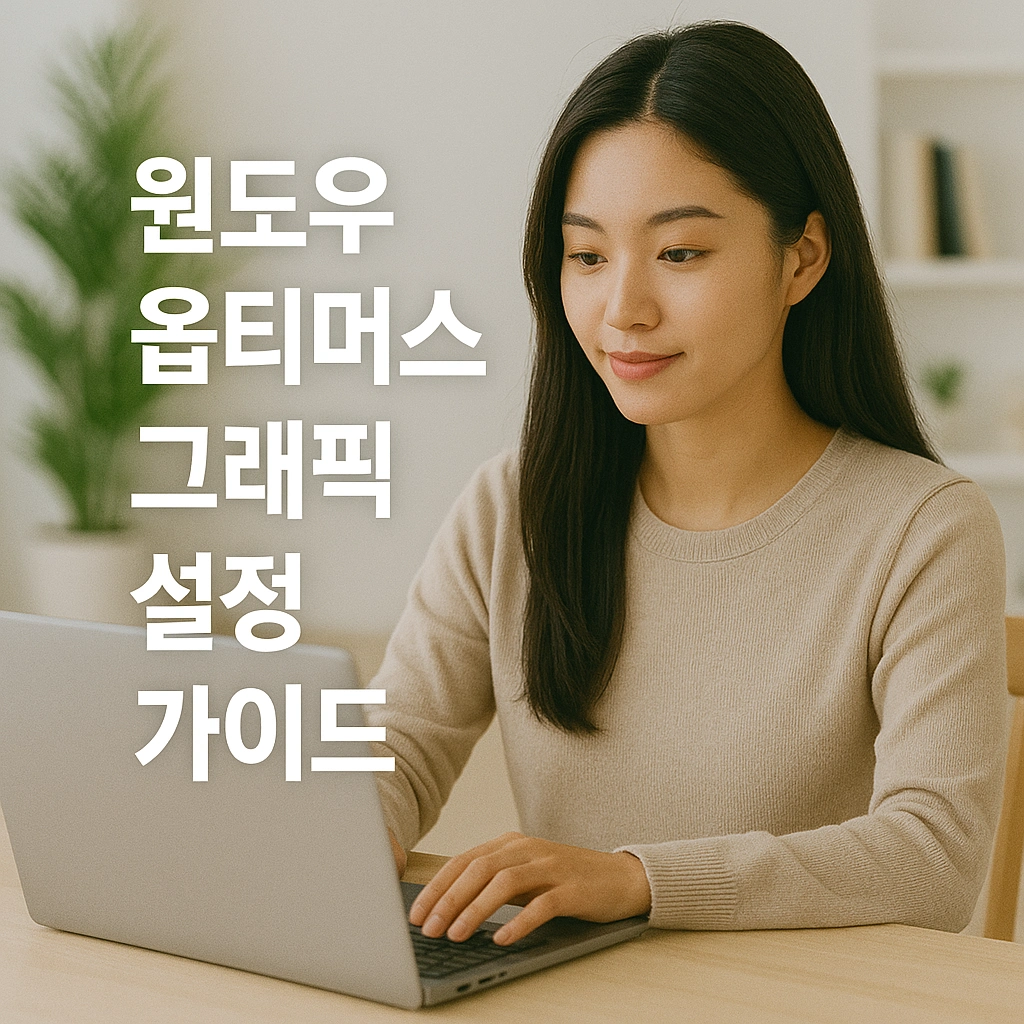 윈도우 옵티머스 그래픽 설정 가이드