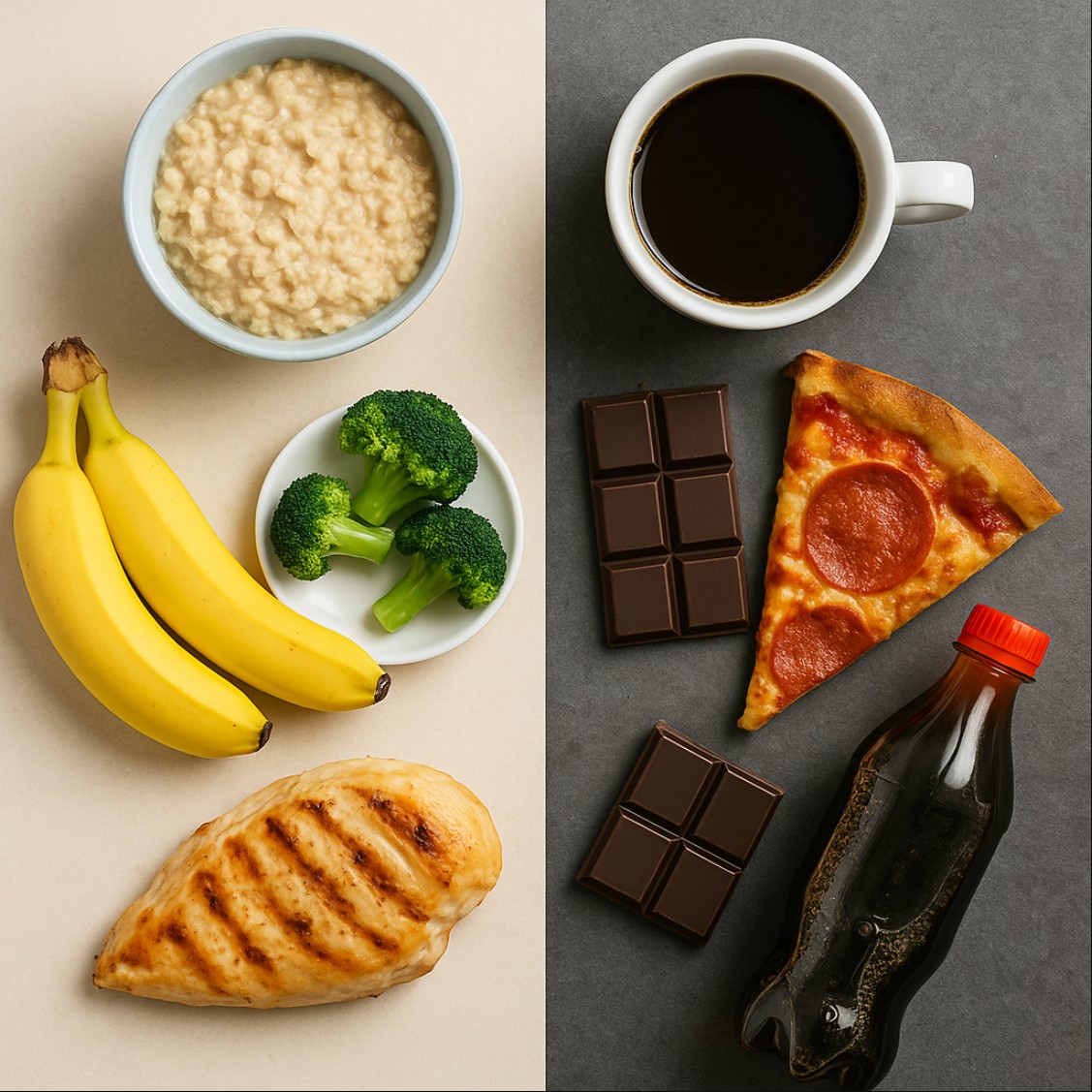 역류성 식도염 좋은 음식과 나쁜 음식 비교 이미지