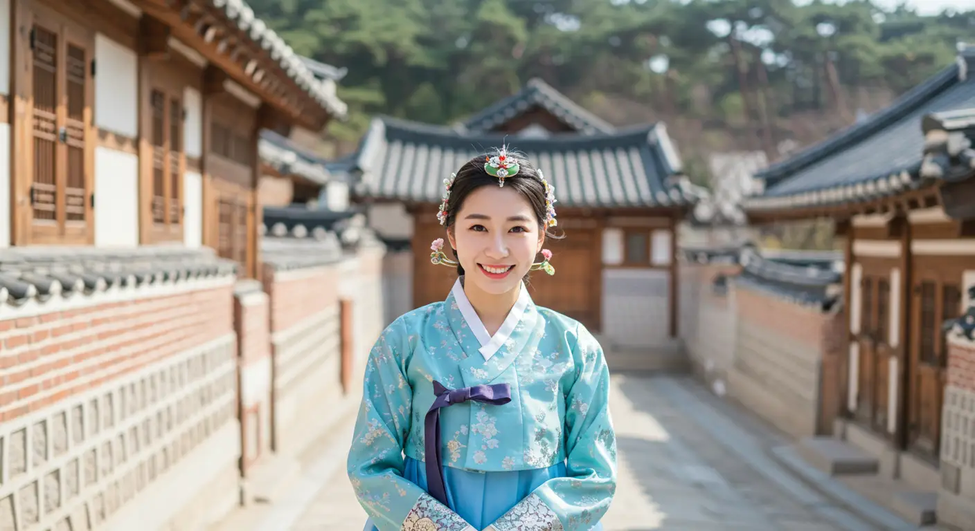 한복을 입은 여성