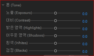 톤 조정