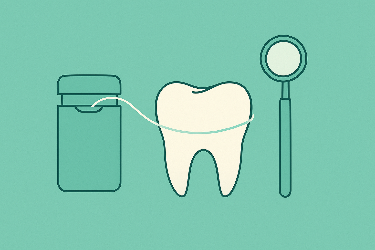 교정기 착용 중 치간칫솔 사용하는 모습