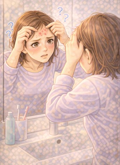 이마에만 나는 여드름, 장기 기능과 연관성