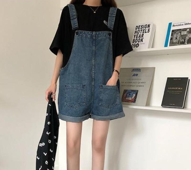 팬츠 멜빵 청반바지 LD887