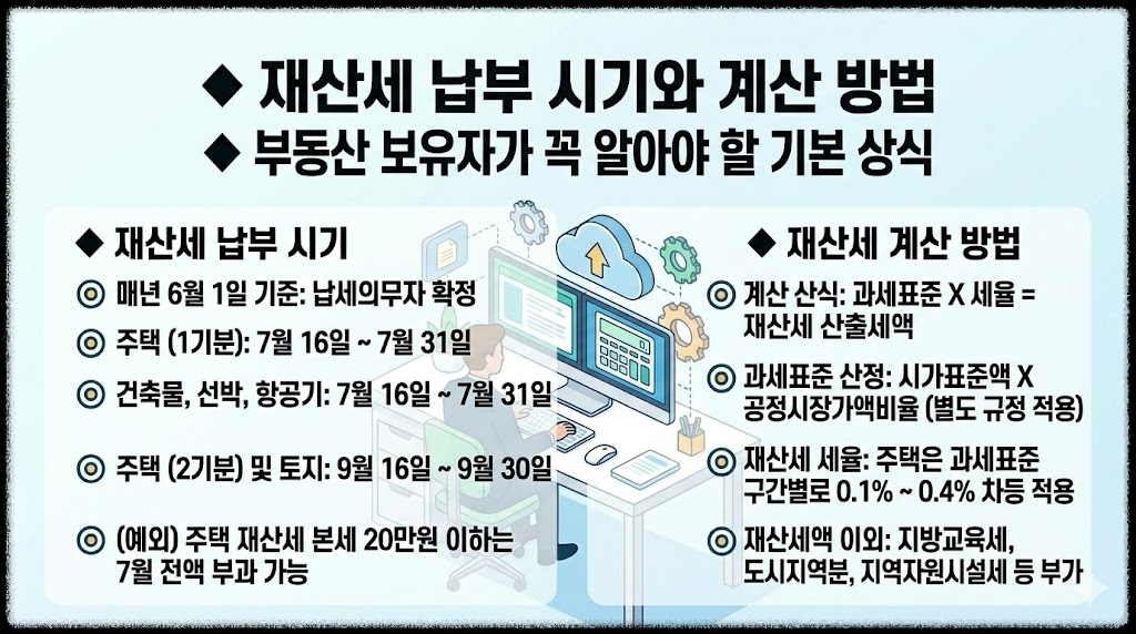 재산세 납부 시기와 계산 방법, 부동산 보유자가 꼭 알아야 할 기본 상식
