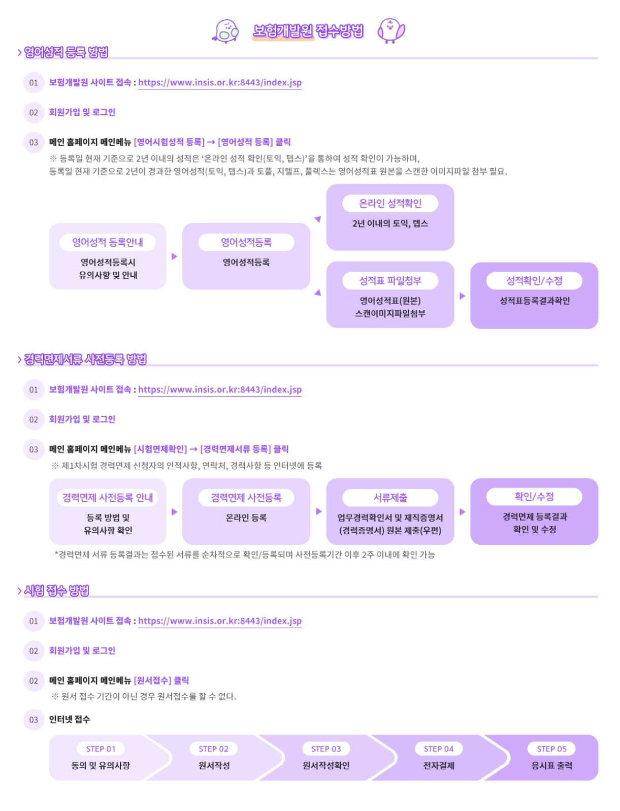 손해사정사 영어성적등록&#44; 경력면제서류&#44; 시험접수 방법