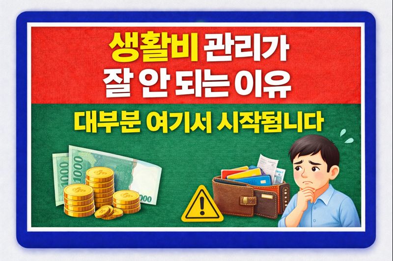 생활비 관리가 잘 안 되는 이유, 대부분 여기서 시작됩니다
