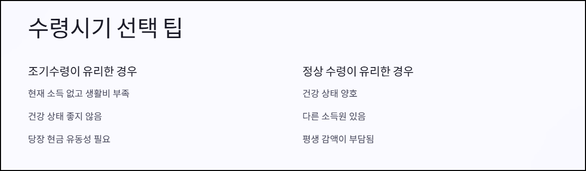 국민연금 수령시기 선택 팁