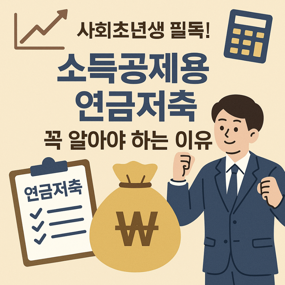 사회초년생 필독! 소득공제용 연금저축 꼭 알아야 하는 이유