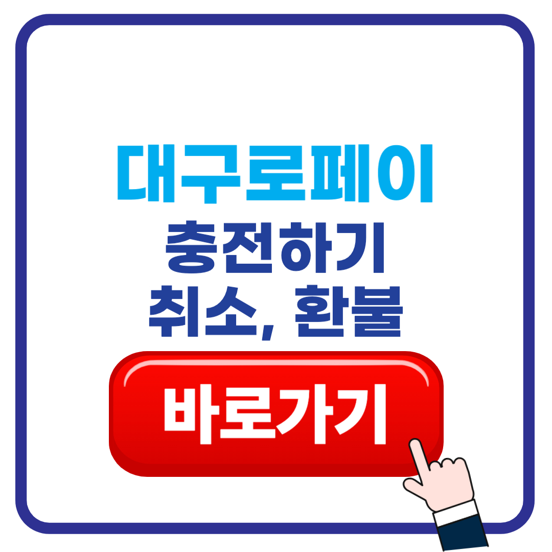 대구로페이 충전 방법 취소 환불