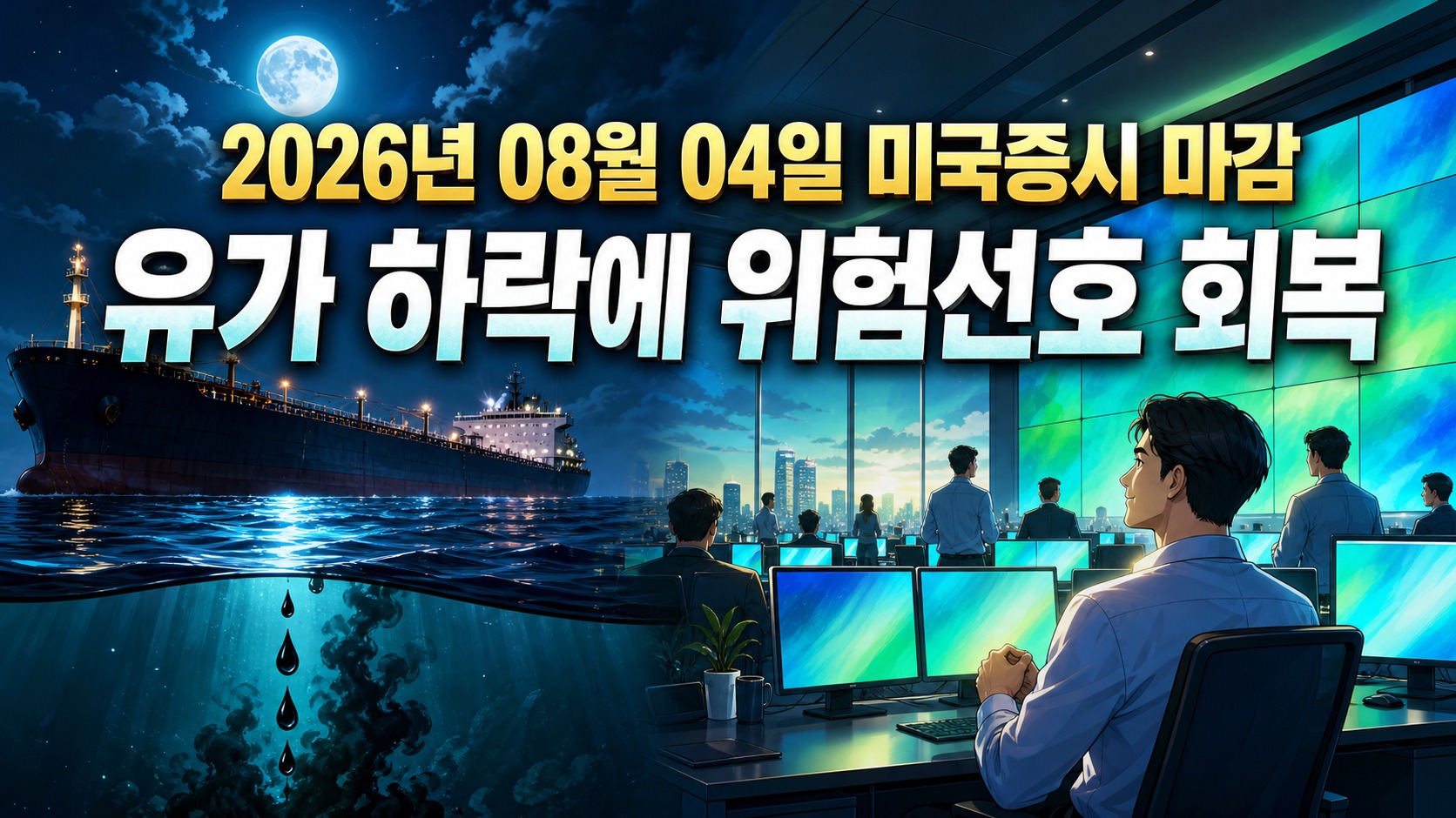 2026년 8월 4일 미국증시 마감과 유가 하락에 따른 위험선호 회복