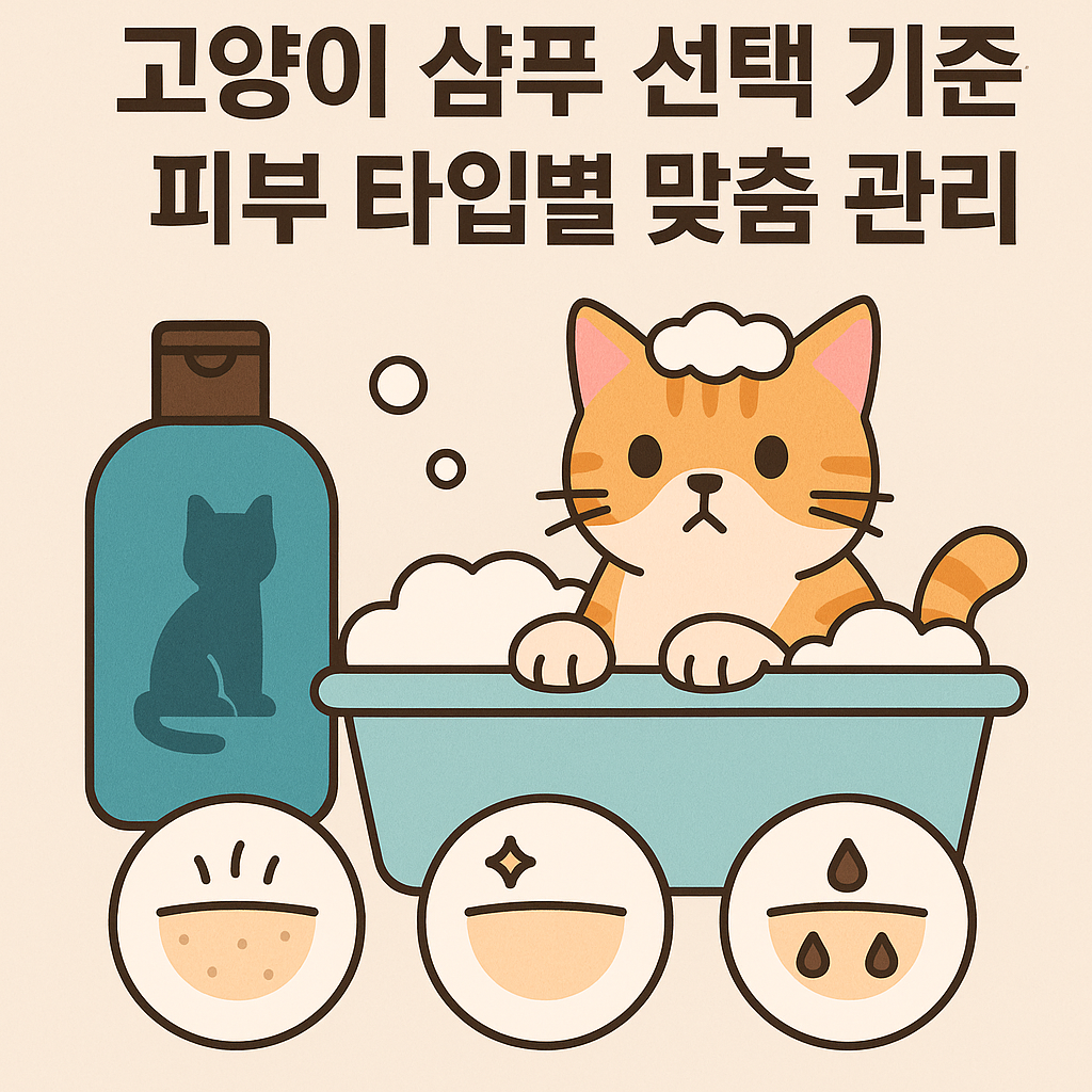 고양이 피부 타입별 샴푸 선택
