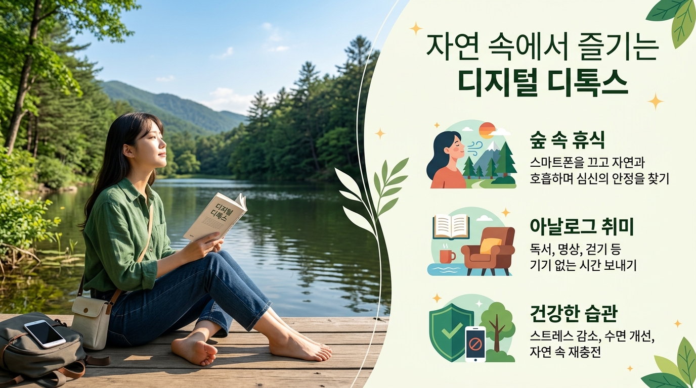 잠시 스마트폰을 내려놓고 온전한 나에게 집중하는 디지털 디톡스의 시간입니다.