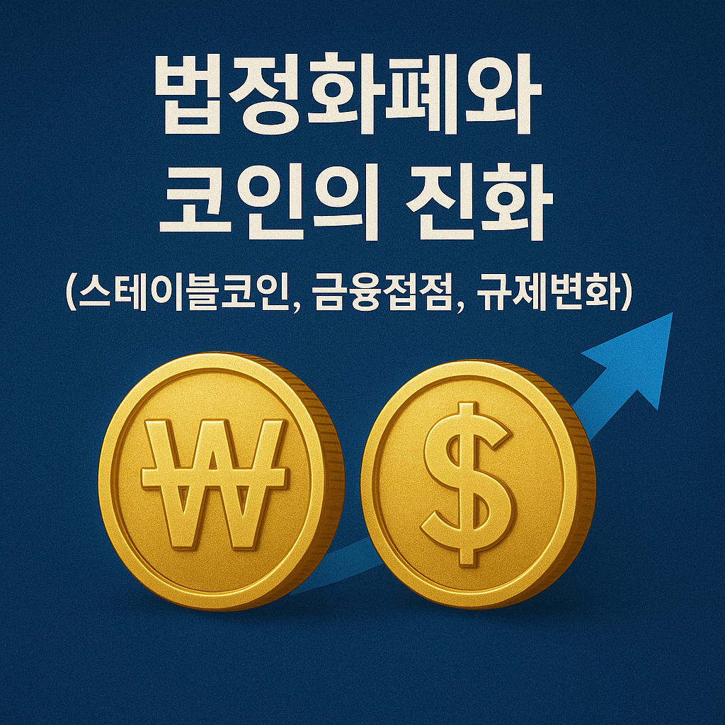 법정화폐와 코인의 진화 관련 이미지