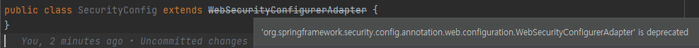 WebSecurityConfigurerAdapter Depercated