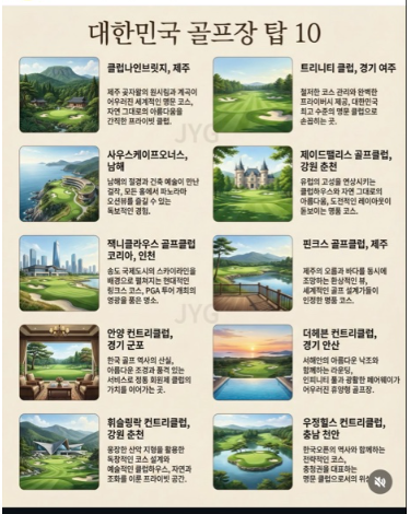 대한민국 골프장 탑10