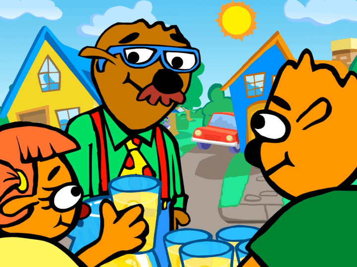 완성한-레모네이드를-이웃들에게-판매하는-화면