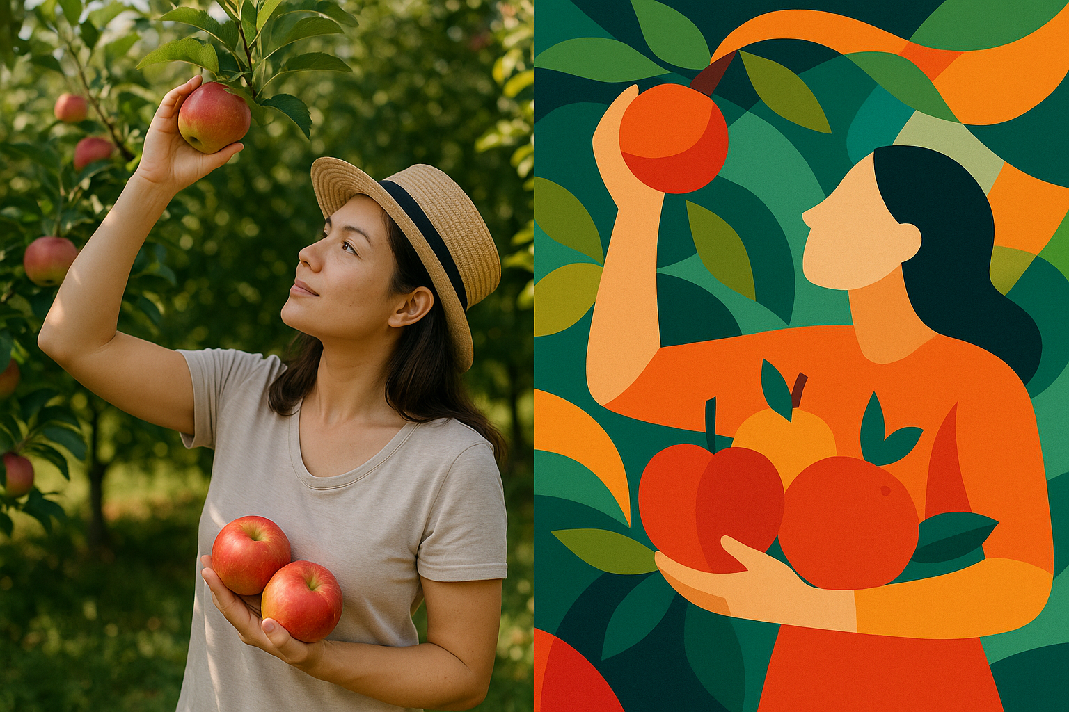 탐스러운 과일을 따는 꿈